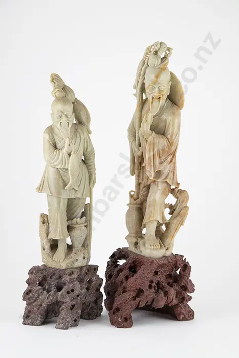 Two Carved Soapstone Figures Image 1++
