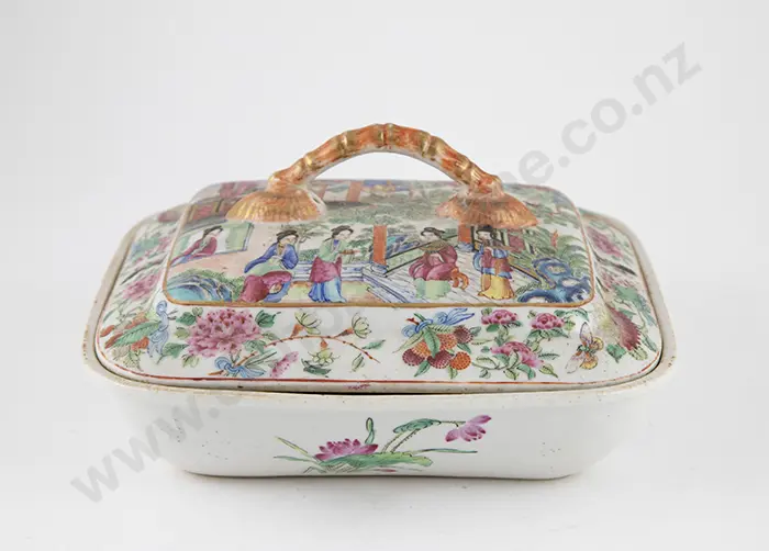 Cantonese Exportware Vegetable Tureen and Cover Image 1++