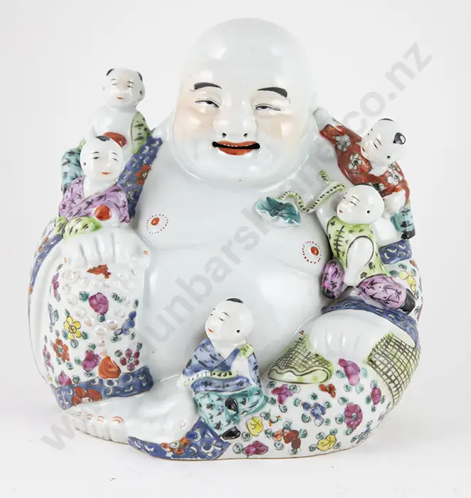 Glazed Earthenware Happy Hotei Image 1++