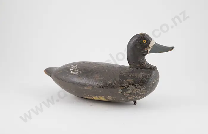Vict Painted Wooden Decoy Duck Image 1++