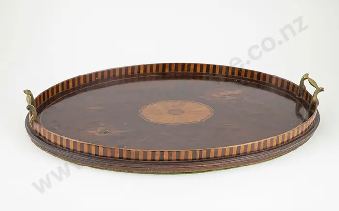 Geo III Plum Pudding Mahogany Tea tray Image 1++