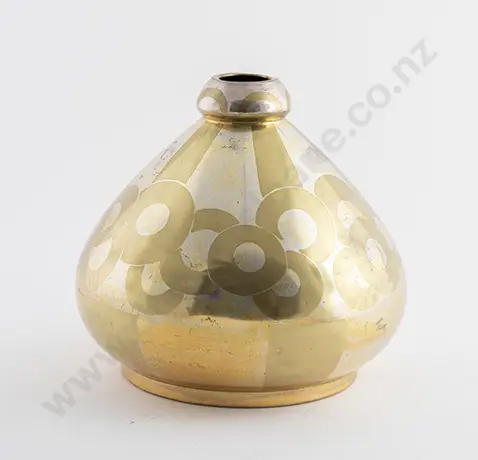Rare French Art Deco Dinanderie Vase Image 1++
