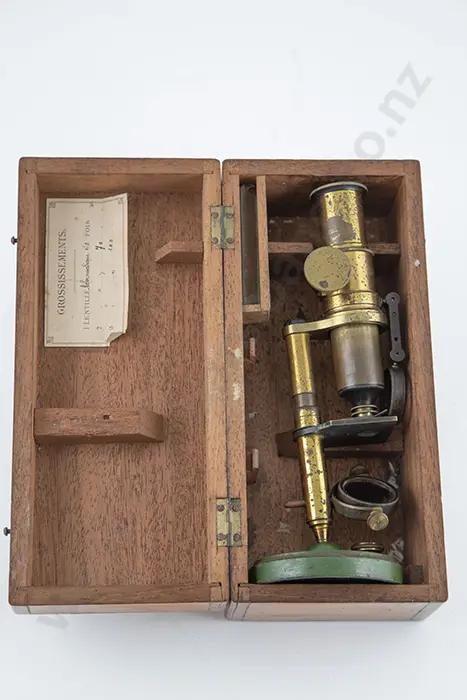Victorian All Brass Field Microscope Image 1++