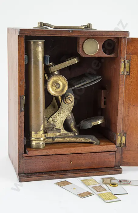 Victorian All Brass Portable Microscope Image 1++