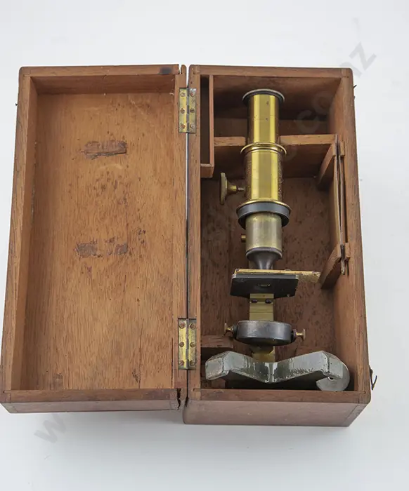 Victorian All Brass Field Microscope Image 1++