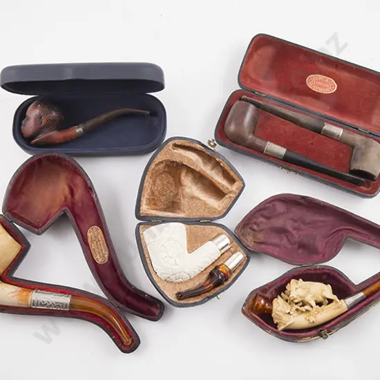 Six Vintage Pipes