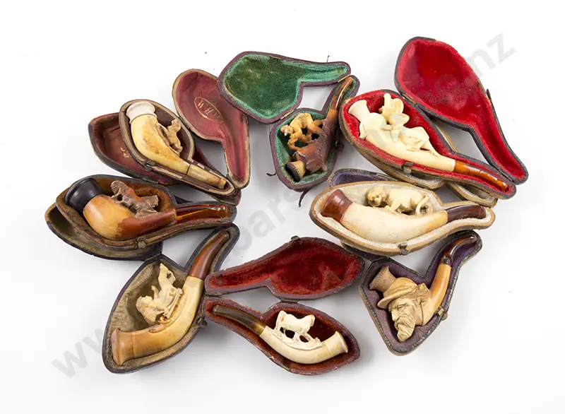 Eight Various Small Meerschaum Pipes Image 1++