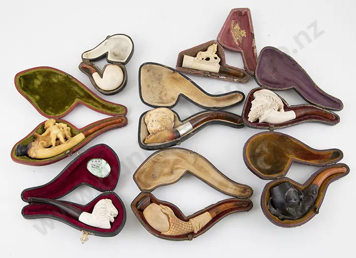 Eight Various Small Meerschaum Pipes Image 1++