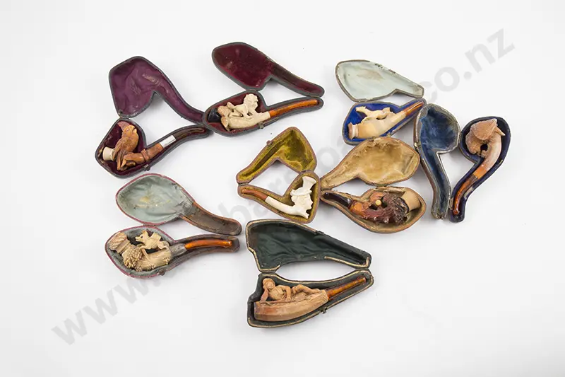 Eight Various Small Meerschaum Pipes Image 1++