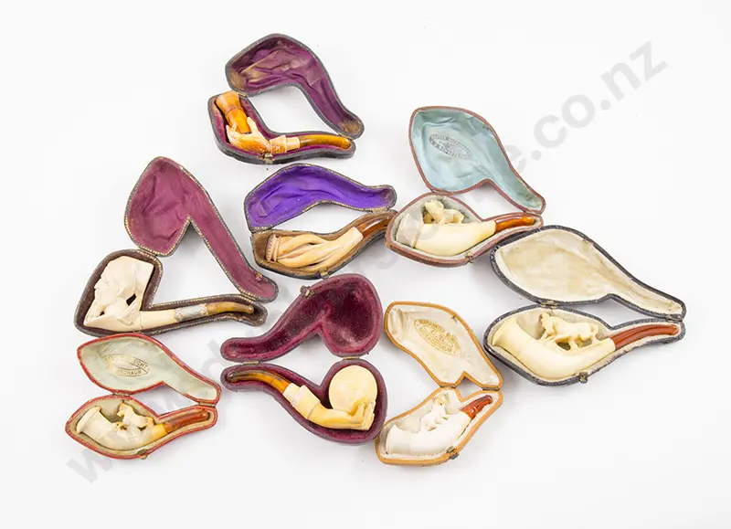 Eight Various Small Meerschaum Pipes Image 1++
