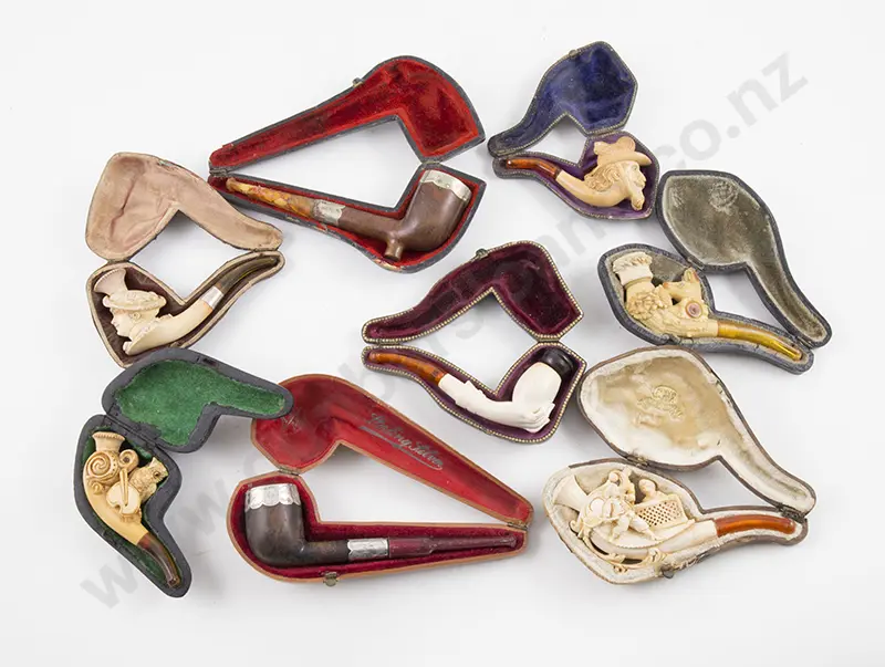 Eight Various Small Meerschaum Pipes Image 1++