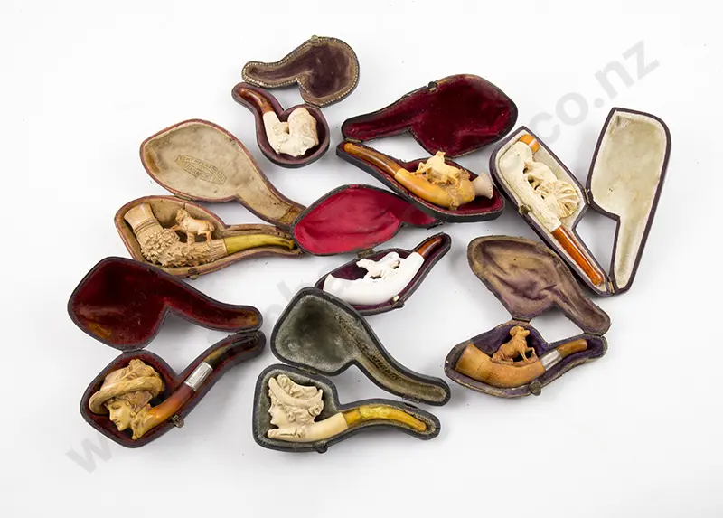 Eight Various Small Meerschaum Pipes Image 1++