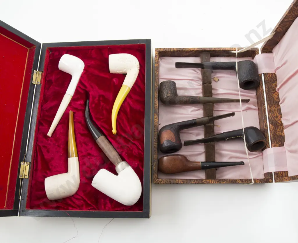 Two Cased Displays Of Pipes Image 1++