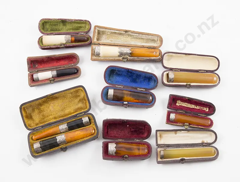 Ten Antique Cigarette/Cheroot Holders With S/S Mounts Image 1++