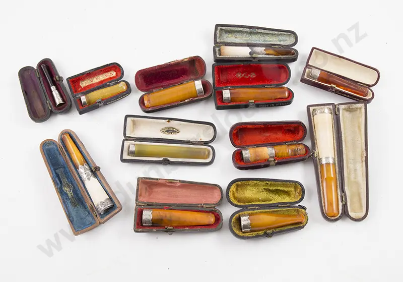 Twelve Various Cigarette/Cheroot Holders With Silver Mounts Image 1++