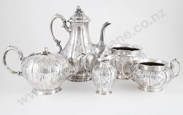 A Fine Early Vict Irish S/S 5 Piece Tea & Coffee Service Image 1++