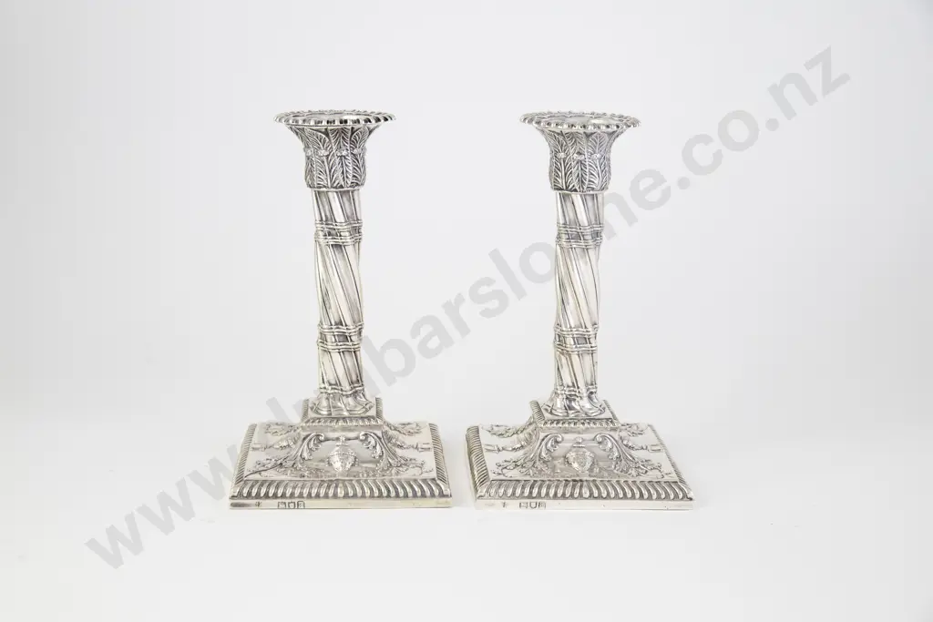 Pair Vict S/S Candlesticks Image 1++