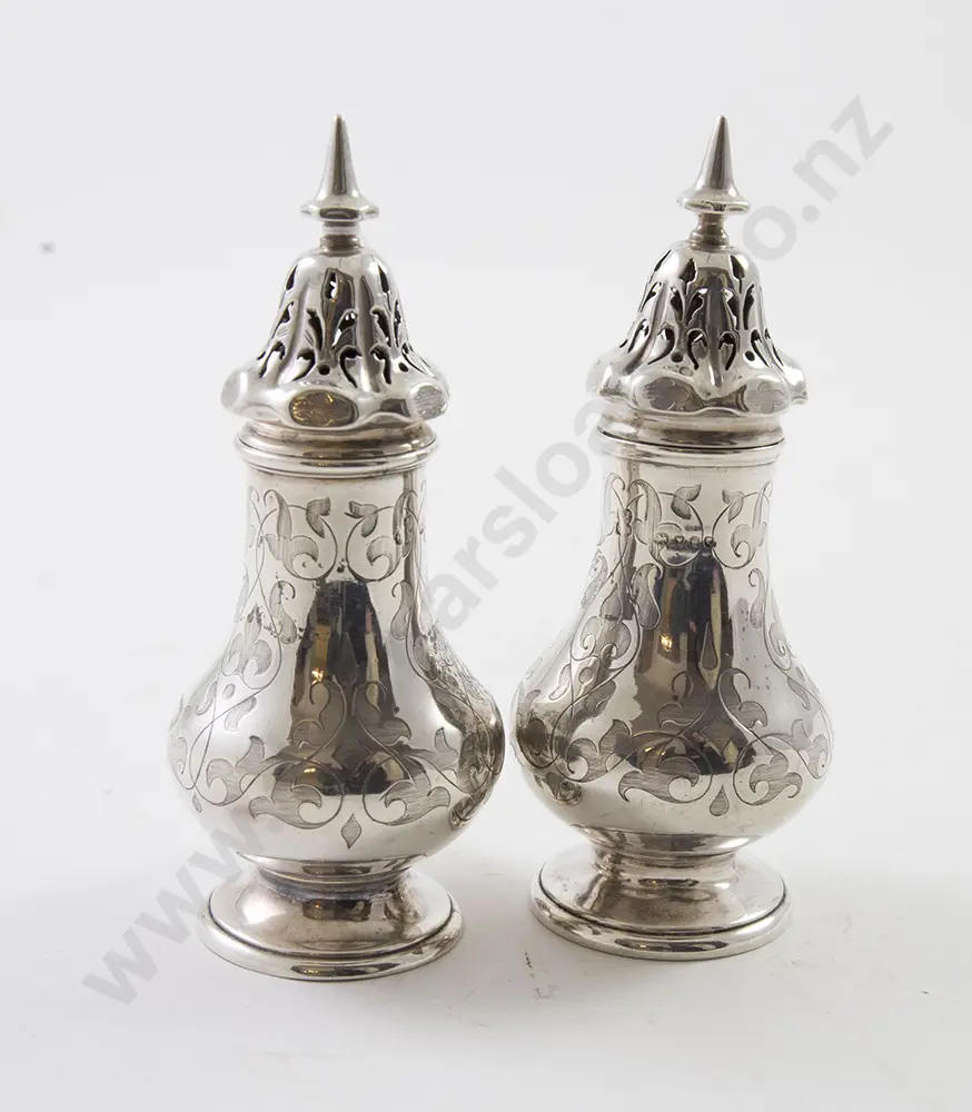 A Pair Of Vict S/S Sugar Casters Image 1++