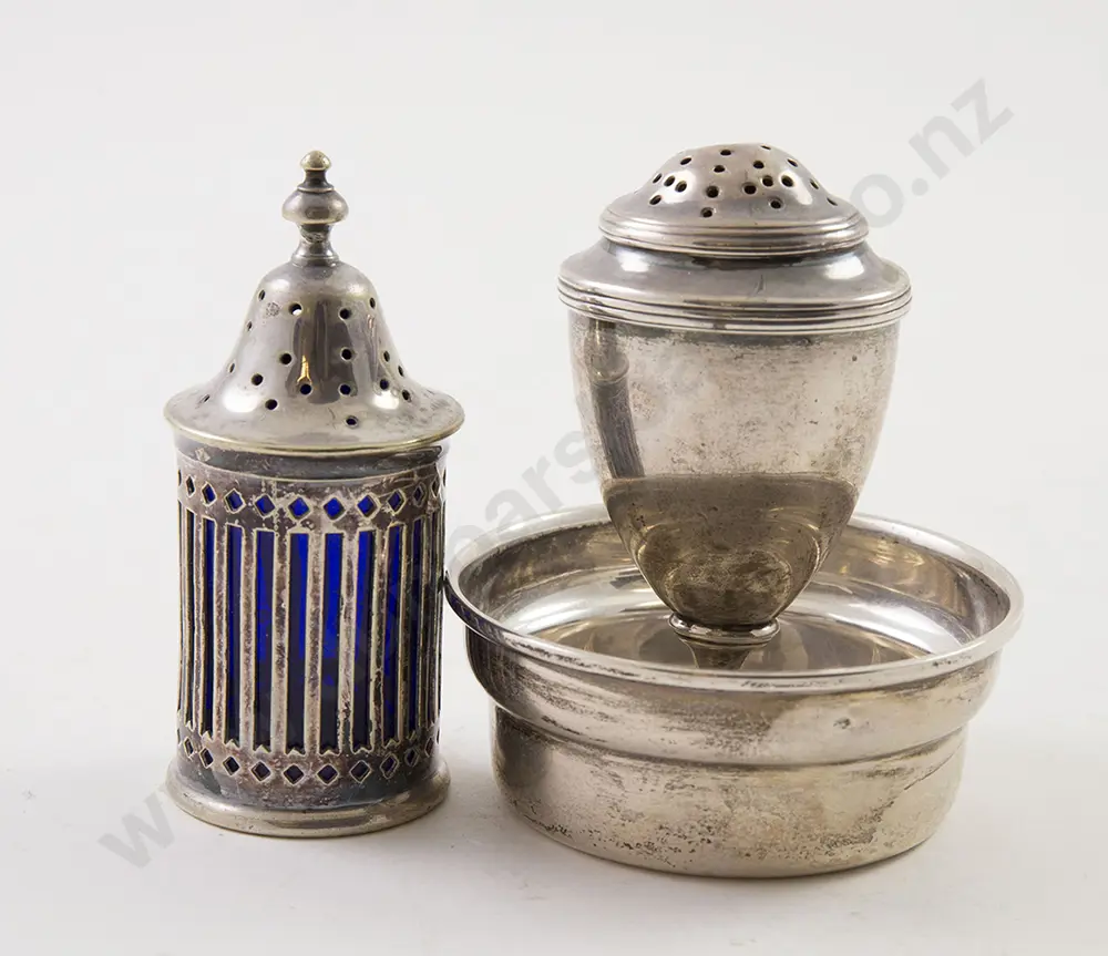Geo III S/S Pepperette, Bowl & S/P Cruet Image 1++