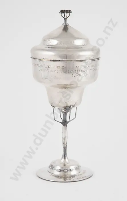 E.D.Wollenweber .800 Silver Communion Cup & Cover Image 1++