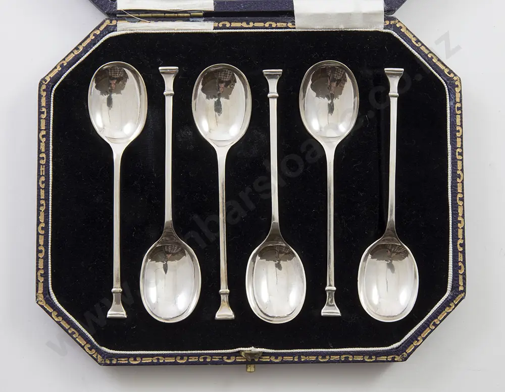 Cased Set Of Six Geo V S/S Coffee Spoons Image 1++