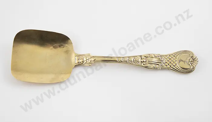 Geo III S/S Gilt Serving Spoon Image 1++