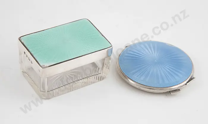 S/S & Enamel Compact & Trinket Box Image 1++