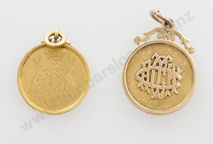 2 x 18ct Gold Antique Golfing Medals Image 1++
