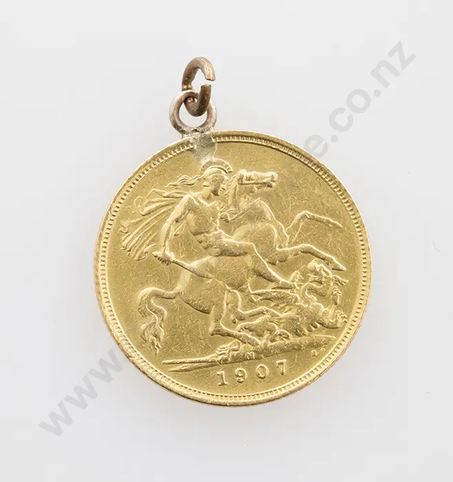 1907 Gold Half Sovereign Image 1++