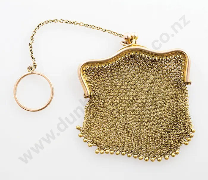 9ct Gold Mesh Change Purse Image 1++