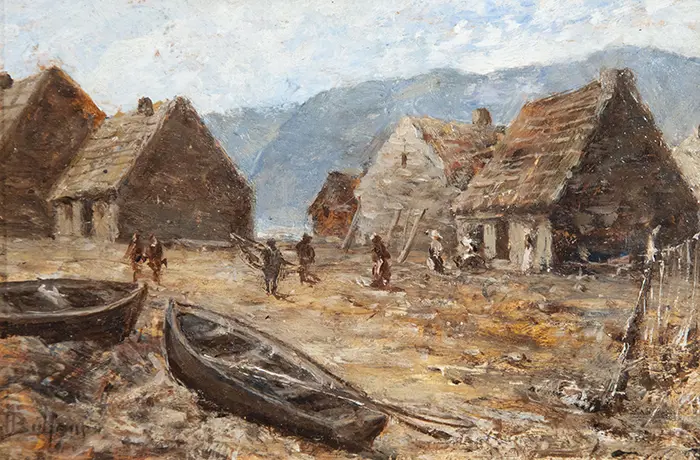 James Lawson Balfour - Fishing Village, Ireland Image 1++
