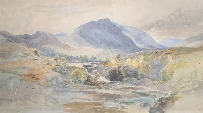 Henry Harris Clifton (British) - Scottish River Landscape Image 1++