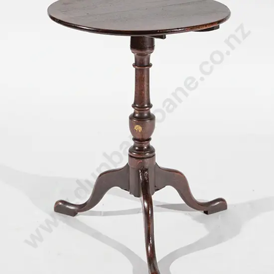 Geo III Oak Circular Snap Top Wine Table