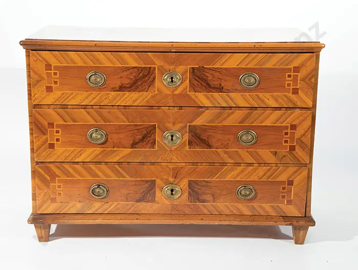 C19th North European Walnut Flat Front Chest Image 1++