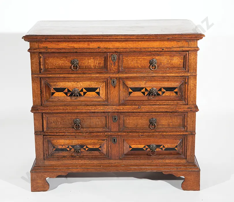 James II Oak Chest of Drawers Image 1++