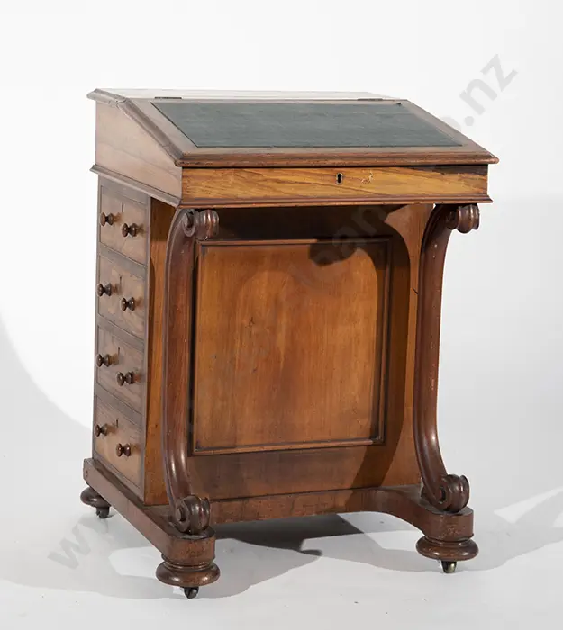 Victorian Walnut Davenport Image 1++