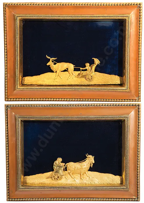 Pair Of Regency Gilt Metal Bas Relief Panels Image 1++