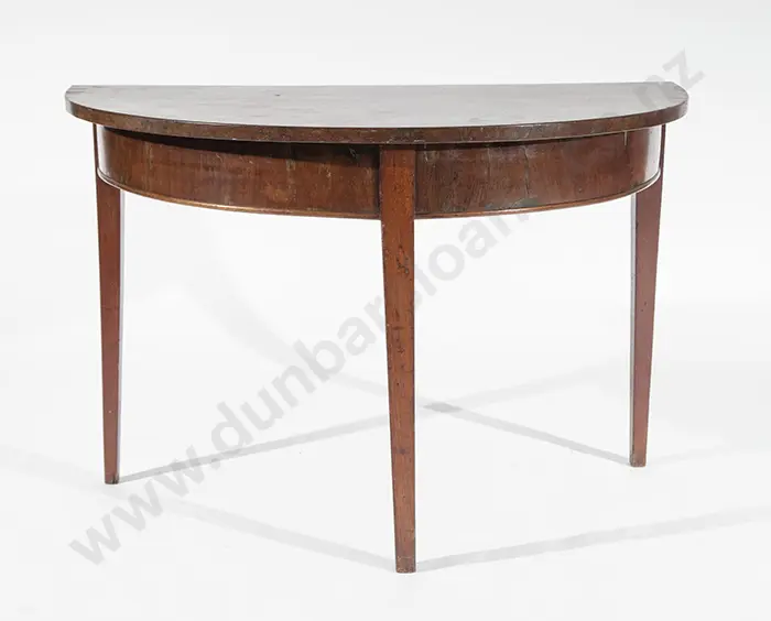 Geo III Mahogany D-Shaped Side Table Image 1++