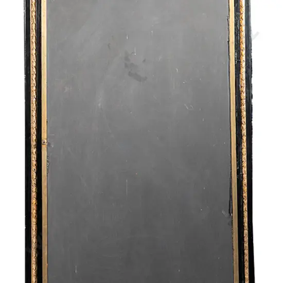 Regency Ebonised and Gilded Three Way Mirror