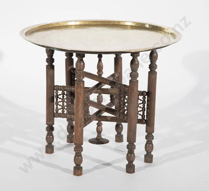 Eastern Brass Top Occasional Table Image 1++