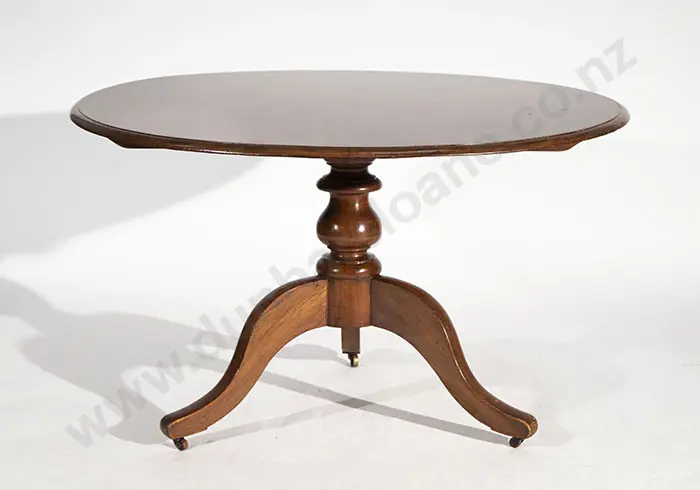 C19th Mahogany Circular Snap Top Breakfast Table Image 1++