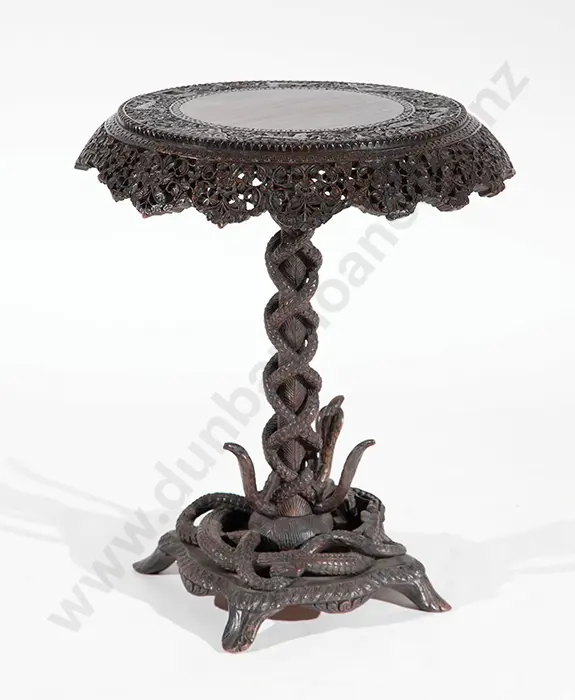 Anglo-Burmese Circular Occasional Table Image 1++