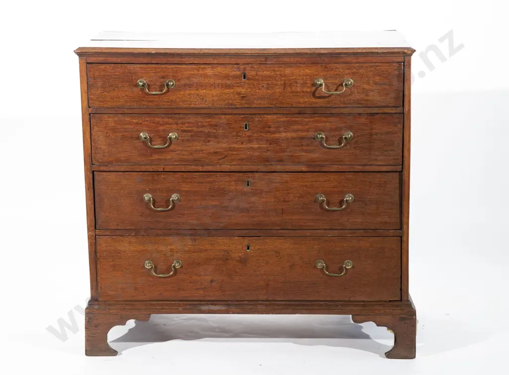 Geo III Oak Flat Front Chest Image 1++