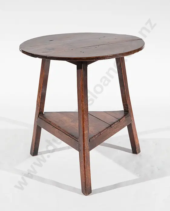 Geo III Oak Cricket Table Image 1++