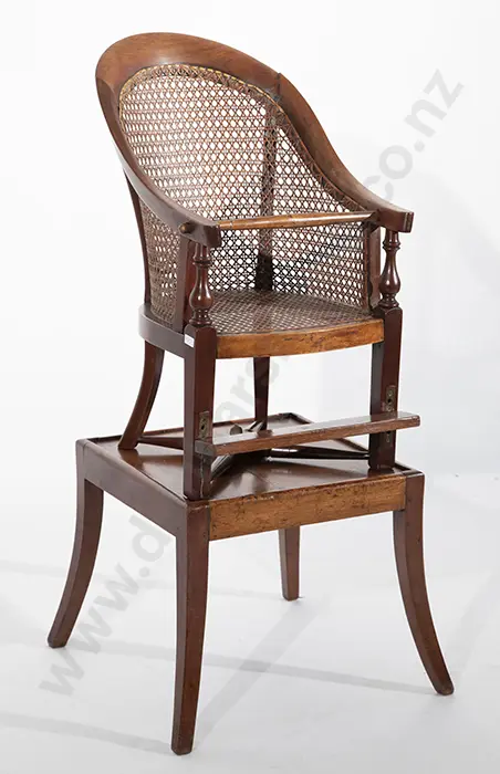 Late Victorian Mahogany Childs High Chair Image 1++