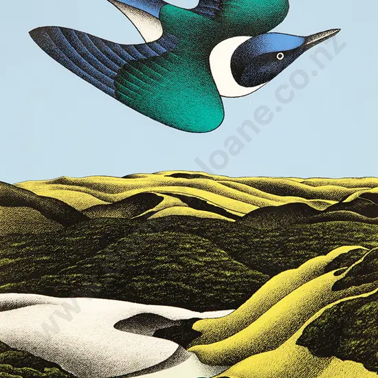 Don Binney - Swoop of the Kotare Waimanu