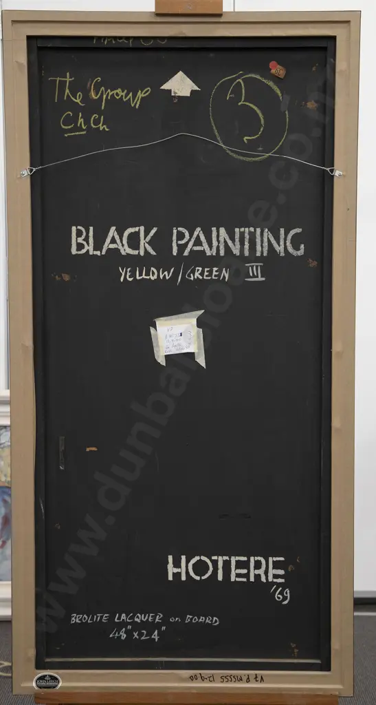 Ralph Hotere - Black Painting - Yellow/Green III Image 1++