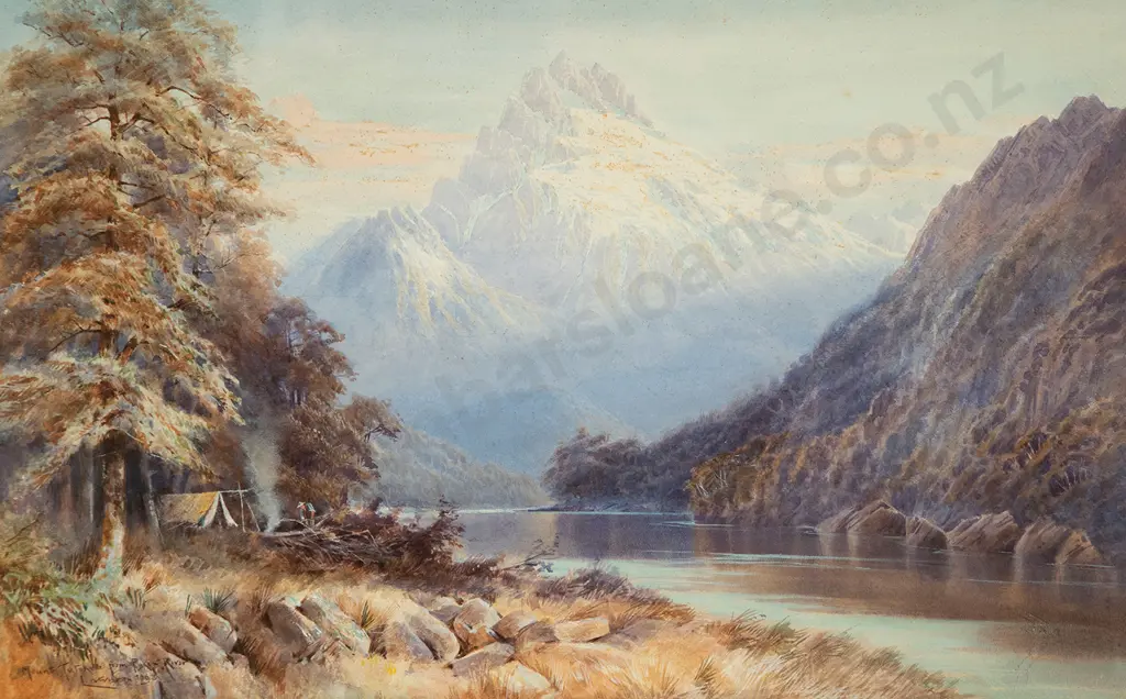 L W Wilson - Mt Turokai from Pykes River Image 1++