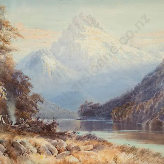 L W Wilson - Mt Turokai from Pykes River