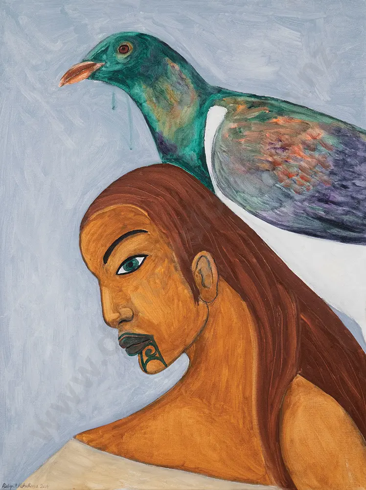 Robyn Kahukiwa - Wahine Me Kereru Image 1++